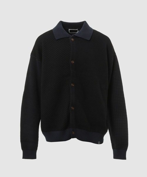 PHINGERIN(フィンガリン)の「MULTI KNIT SHIRT JACKET(ニット/セーター・メンズ・ネイビー系1/ブラック×ホワイト/その他2/その他1・L)」の2枚目の写真