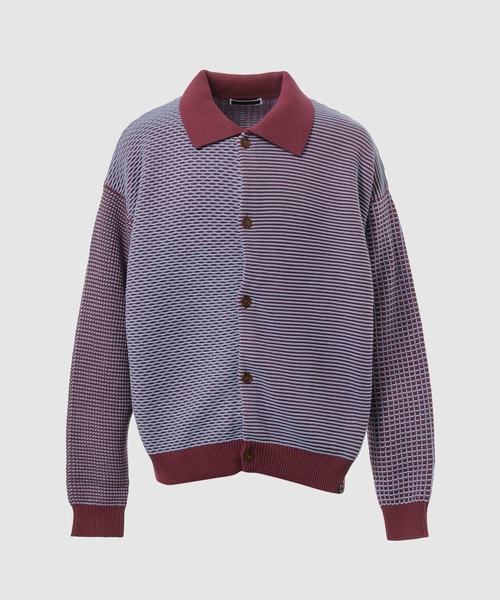 PHINGERIN(フィンガリン)の「MULTI KNIT SHIRT JACKET(ニット/セーター・メンズ・ネイビー系1/ブラック×ホワイト/その他2/その他1・L)」の4枚目の写真