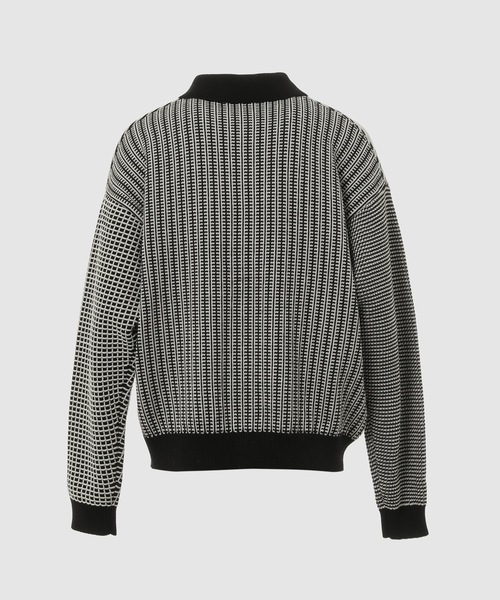 PHINGERIN(フィンガリン)の「MULTI KNIT SHIRT JACKET(ニット/セーター・メンズ・ネイビー系1/ブラック×ホワイト/その他2/その他1・L)」の5枚目の写真