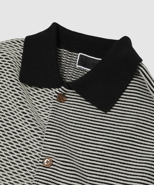 PHINGERIN(フィンガリン)の「MULTI KNIT SHIRT JACKET(ニット/セーター・メンズ・ネイビー系1/ブラック×ホワイト/その他2/その他1・L)」の6枚目の写真