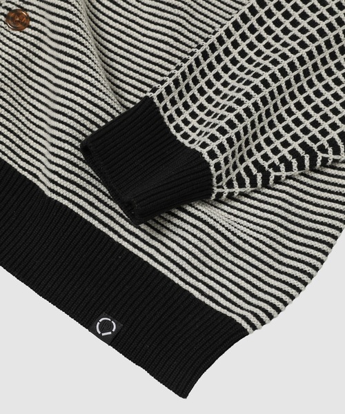 PHINGERIN(フィンガリン)の「MULTI KNIT SHIRT JACKET(ニット/セーター・メンズ・ネイビー系1/ブラック×ホワイト/その他2/その他1・L)」の8枚目の写真
