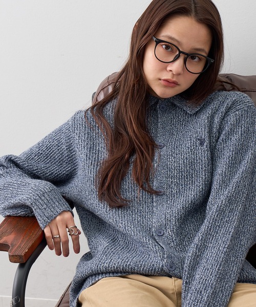 U.S. POLO ASSN.(ユーエスポロアッスン)の「【U.S. POLO ASSN./ユーエスポロアッスン】ワンポイント ダブルホースマン刺繍 メランジポロカーディガン(カーディガン/ボレロ・メンズ・ブラウン/ブルー/ネイビー/アイボリー/ワイン/ブラック・M/L/LL)」の5枚目の写真