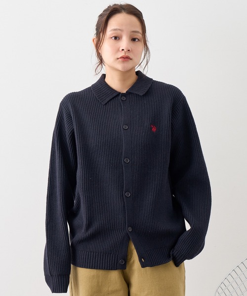 U.S. POLO ASSN.(ユーエスポロアッスン)の「【U.S. POLO ASSN./ユーエスポロアッスン】ワンポイント ダブルホースマン刺繍 メランジポロカーディガン(カーディガン/ボレロ・メンズ・ブラウン/ブルー/ネイビー/アイボリー/ワイン/ブラック・M/L/LL)」の16枚目の写真
