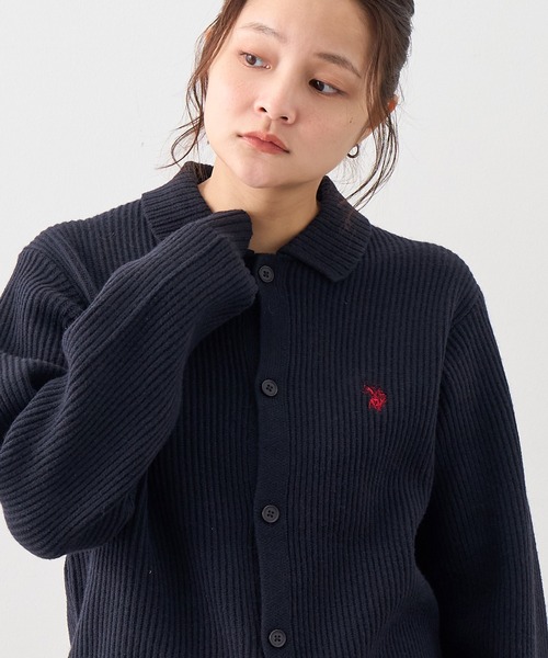 U.S. POLO ASSN.(ユーエスポロアッスン)の「【U.S. POLO ASSN./ユーエスポロアッスン】ワンポイント ダブルホースマン刺繍 メランジポロカーディガン(カーディガン/ボレロ・メンズ・ブラウン/ブルー/ネイビー/アイボリー/ワイン/ブラック・M/L/LL)」の15枚目の写真