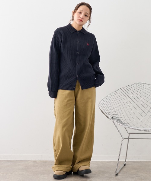 U.S. POLO ASSN.(ユーエスポロアッスン)の「【U.S. POLO ASSN./ユーエスポロアッスン】ワンポイント ダブルホースマン刺繍 メランジポロカーディガン(カーディガン/ボレロ・メンズ・ブラウン/ブルー/ネイビー/アイボリー/ワイン/ブラック・M/L/LL)」の17枚目の写真