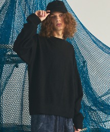《UNISEX》ピュアカシミヤプライムオーバークルーネックニットセーター/Pure Cashmere Prime-Over Crew Neck Knit Sweater【MAISON SPECIAL/メゾンスペシャル】