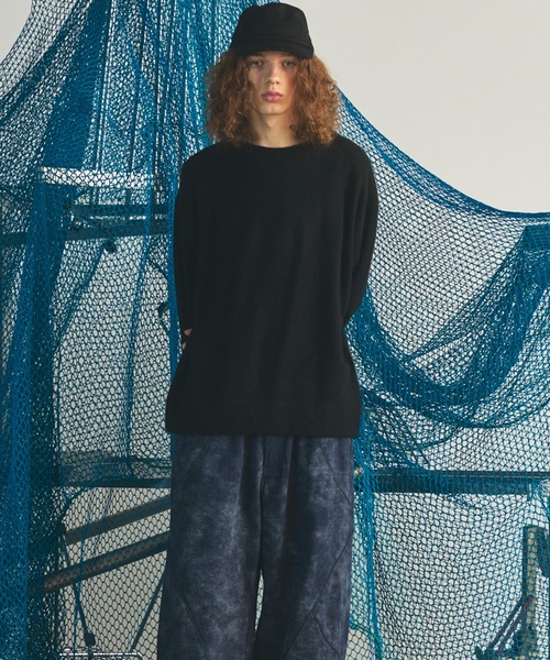 MAISON SPECIAL(メゾンスペシャル)の「《UNISEX》ピュアカシミヤプライムオーバークルーネックニットセーター/Pure Cashmere Prime-Over Crew Neck Knit Sweater【MAISON SPECIAL/メゾンスペシャル】(ニット/セーター・メンズ・ピンク/パープル/ブルー/ブラック・0/2/1)」の12枚目の写真