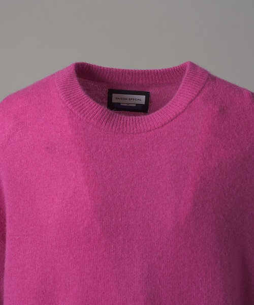 MAISON SPECIAL(メゾンスペシャル)の「《UNISEX》ピュアカシミヤプライムオーバークルーネックニットセーター/Pure Cashmere Prime-Over Crew Neck Knit Sweater【MAISON SPECIAL/メゾンスペシャル】(ニット/セーター・メンズ・ピンク/パープル/ブルー/ブラック・0/2/1)」の21枚目の写真