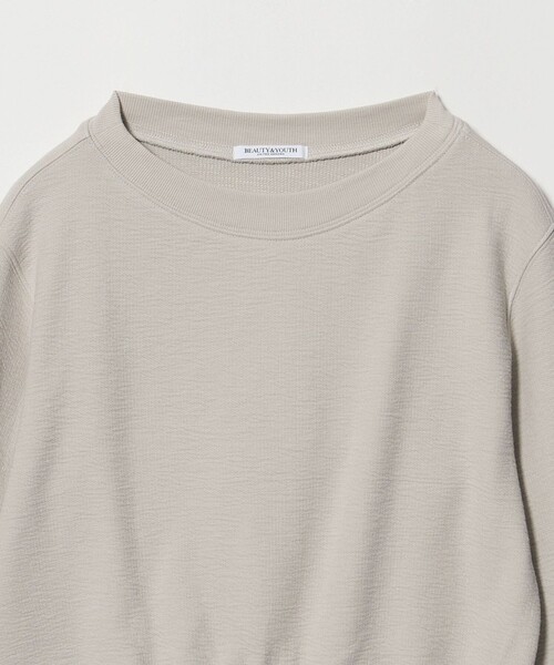BEAUTY&YOUTH UNITED ARROWS(ビューティーアンドユースユナイテッドアローズ)の「コットン ダブルフェイス ドッキング プルオーバー(Tシャツ/カットソー・レディース・ライトグレー/オフホワイト/ブラック・FREE)」の5枚目の写真