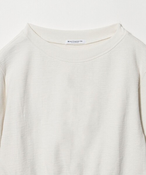 BEAUTY&YOUTH UNITED ARROWS(ビューティーアンドユースユナイテッドアローズ)の「コットン ダブルフェイス ドッキング プルオーバー(Tシャツ/カットソー・レディース・ライトグレー/オフホワイト/ブラック・FREE)」の10枚目の写真