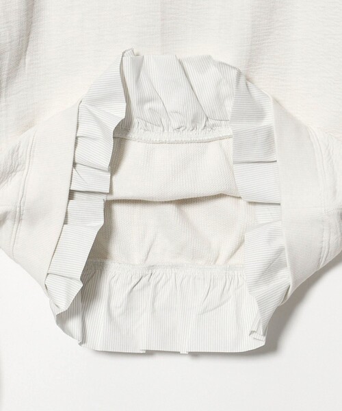 BEAUTY&YOUTH UNITED ARROWS(ビューティーアンドユースユナイテッドアローズ)の「コットン ダブルフェイス ドッキング プルオーバー(Tシャツ/カットソー・レディース・ライトグレー/オフホワイト/ブラック・FREE)」の11枚目の写真