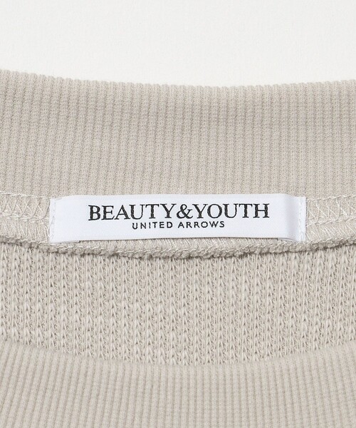 BEAUTY&YOUTH UNITED ARROWS(ビューティーアンドユースユナイテッドアローズ)の「コットン ダブルフェイス ドッキング プルオーバー(Tシャツ/カットソー・レディース・ライトグレー/オフホワイト/ブラック・FREE)」の16枚目の写真