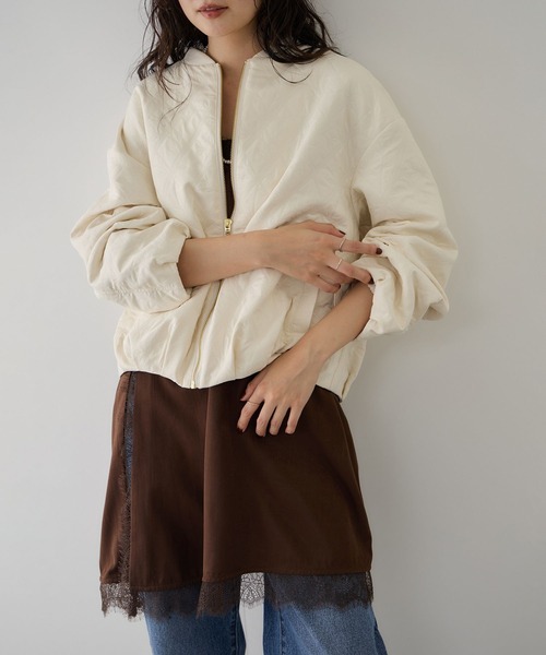 VIS（ビス）の「ジャガード刺繍ブルゾン（ブルゾン・レディース・ピンク/ブラック/キナリ・FREE）」の16枚目の写真