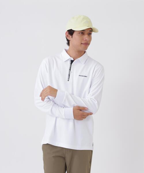 Jack Bunny!!(ジャックバニー)の「HyperHelixポンチ長袖ポロシャツ (MENS)(ポロシャツ・メンズ・ネイビー/ホワイト・LARGE/MEDIUM/X-LARGE)」の4枚目の写真
