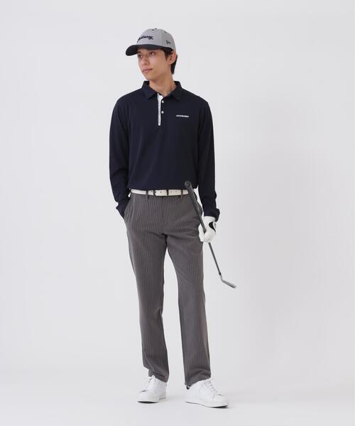 Jack Bunny!!(ジャックバニー)の「HyperHelixポンチ長袖ポロシャツ (MENS)(ポロシャツ・メンズ・ネイビー/ホワイト・LARGE/MEDIUM/X-LARGE)」の8枚目の写真