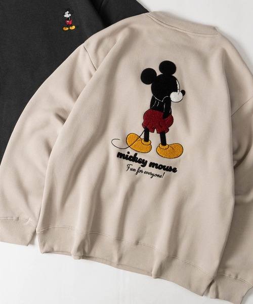 Disney(ディズニー)の「【15】〔Disney/ディズニー〕ベイマックス/ミッキー サガラ刺繍/サテンワッペン/チェックアップリケ刺繍 裏起毛 クルーネックスウェット ユニセックス/メンズ/レディース(スウェット・メンズ・ベージュ系2/サックスブルー系2/ベージュ系3/ブラック系3/ホワイト系1/ブラック系1/ブラウン系2/ブラック系2/ベージュ系1/ブラック系4・MEDIUM/LARGE)」の7枚目の写真