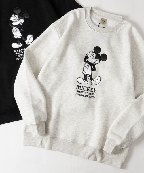 Disney(ディズニー)の「【15】〔Disney/ディズニー〕ベイマックス/ミッキー サガラ刺繍/サテンワッペン/チェックアップリケ刺繍 裏起毛 クルーネックスウェット ユニセックス/メンズ/レディース(スウェット・メンズ・ベージュ系2/サックスブルー系2/ベージュ系3/ブラック系3/ホワイト系1/ブラック系1/ブラウン系2/ブラック系2/ベージュ系1/ブラック系4・MEDIUM/LARGE)」の8枚目の写真