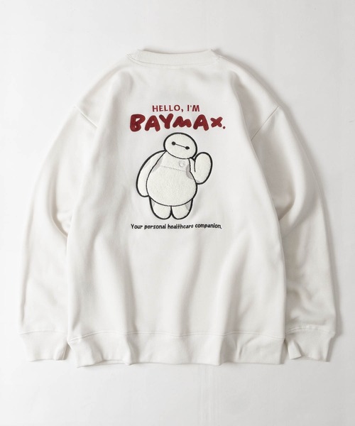 Disney(ディズニー)の「【15】〔Disney/ディズニー〕ベイマックス/ミッキー サガラ刺繍/サテンワッペン/チェックアップリケ刺繍 裏起毛 クルーネックスウェット ユニセックス/メンズ/レディース(スウェット・メンズ・ベージュ系2/サックスブルー系2/ベージュ系3/ブラック系3/ホワイト系1/ブラック系1/ブラウン系2/ブラック系2/ベージュ系1/ブラック系4・MEDIUM/LARGE)」の13枚目の写真