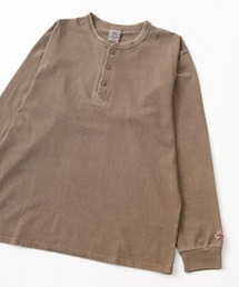 JEMORGAN 天竺ピグメント染めヘンリーネックL/S-T