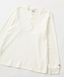 JEMORGAN 天竺ピグメント染めヘンリーネックL/S-T