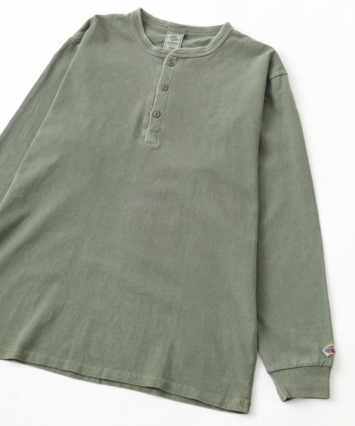 JEMORGAN(ジェーイーモーガン)の「JEMORGAN 天竺ピグメント染めヘンリーネックL/S-T(Tシャツ/カットソー・メンズ・オフホワイト/ブラウン/ブラック/イエロー/バーガンディー/オリーブ・M/XL/S)」の5枚目の写真