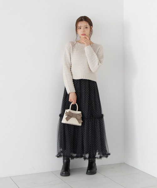 PROPORTION BODY DRESSING（プロポーションボディドレッシング）の「ラメブークレニットトップス / 1216270009（ニット/セーター・レディース・パープル/ベージュ/ホワイト系その他・FREE）」の10枚目の写真