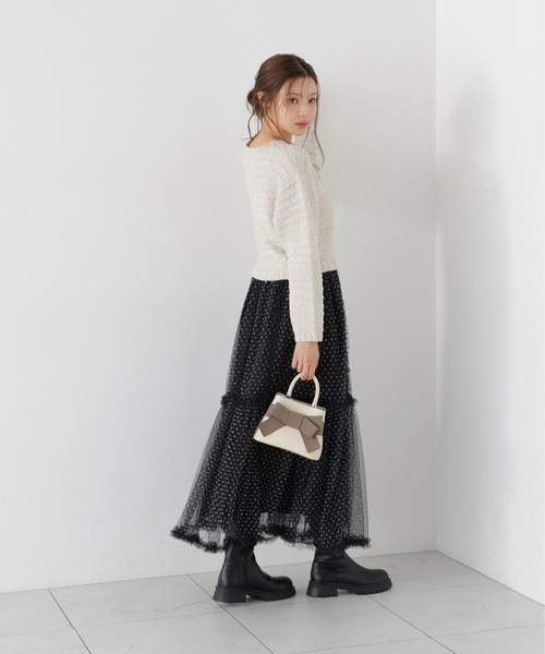 PROPORTION BODY DRESSING（プロポーションボディドレッシング）の「ラメブークレニットトップス / 1216270009（ニット/セーター・レディース・パープル/ベージュ/ホワイト系その他・FREE）」の12枚目の写真