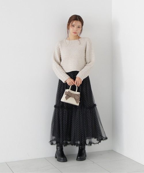 PROPORTION BODY DRESSING（プロポーションボディドレッシング）の「ラメブークレニットトップス / 1216270009（ニット/セーター・レディース・パープル/ベージュ/ホワイト系その他・FREE）」の13枚目の写真