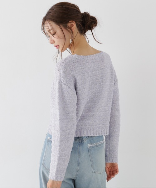 PROPORTION BODY DRESSING（プロポーションボディドレッシング）の「ラメブークレニットトップス / 1216270009（ニット/セーター・レディース・パープル/ベージュ/ホワイト系その他・FREE）」の14枚目の写真