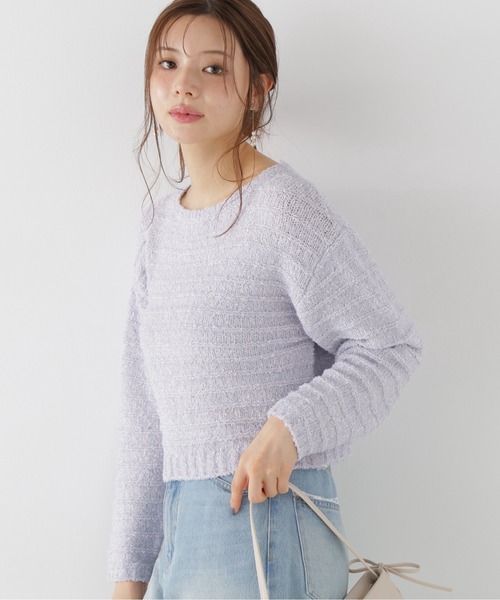 PROPORTION BODY DRESSING（プロポーションボディドレッシング）の「ラメブークレニットトップス / 1216270009（ニット/セーター・レディース・パープル/ベージュ/ホワイト系その他・FREE）」の16枚目の写真