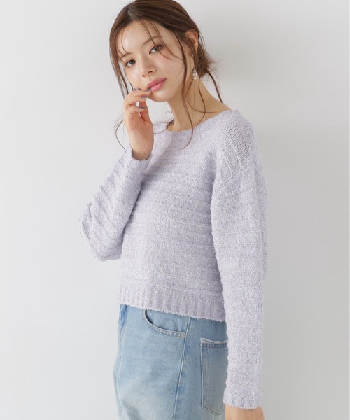 PROPORTION BODY DRESSING（プロポーションボディドレッシング）の「ラメブークレニットトップス / 1216270009（ニット/セーター・レディース・パープル/ベージュ/ホワイト系その他・FREE）」の15枚目の写真