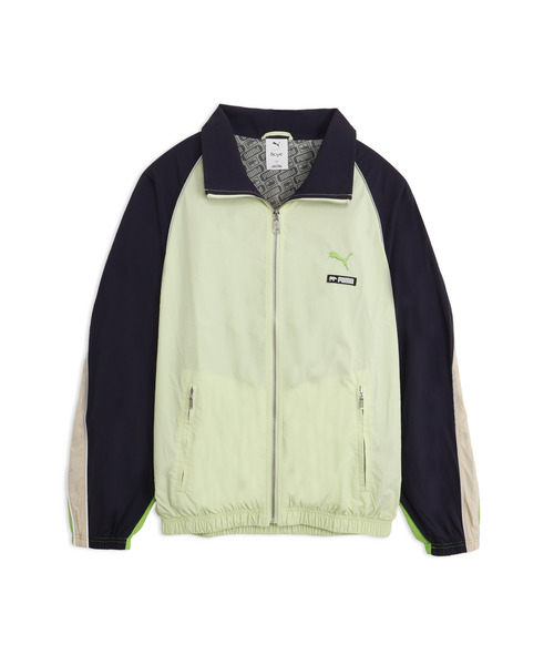 PUMA(プーマ)の「PUMA プーマ ユニセックス PUMA x SCYE T7 ウーブン ジャケット(ブルゾン・メンズ・パープル/ライム/グリーン・XX-LARGE/X-LARGE/MEDIUM/SMALL/LARGE)」の1枚目の写真