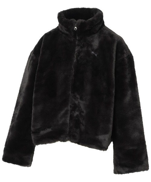 PUMA（プーマ）の「プーマ PUMA FUR JKT（ブルゾン・レディース・ブラック/ピンク・L/M/S/XL）」の2枚目の写真