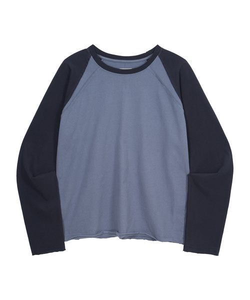 ENDOOR(エンドア)の「リバースラグラン長袖(ネイビー)(Tシャツ/カットソー・メンズ・ネイビー・LARGE/MEDIUM)」の1枚目の写真