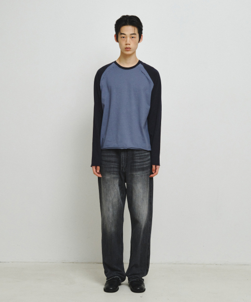 ENDOOR(エンドア)の「リバースラグラン長袖(ネイビー)(Tシャツ/カットソー・メンズ・ネイビー・LARGE/MEDIUM)」の2枚目の写真