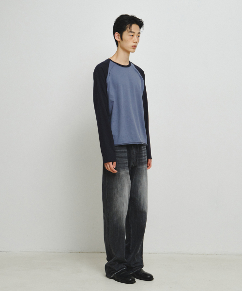 ENDOOR(エンドア)の「リバースラグラン長袖(ネイビー)(Tシャツ/カットソー・メンズ・ネイビー・LARGE/MEDIUM)」の3枚目の写真