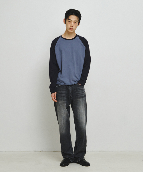 ENDOOR(エンドア)の「リバースラグラン長袖(ネイビー)(Tシャツ/カットソー・メンズ・ネイビー・LARGE/MEDIUM)」の4枚目の写真