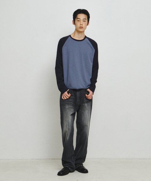 ENDOOR(エンドア)の「リバースラグラン長袖(ネイビー)(Tシャツ/カットソー・メンズ・ネイビー・LARGE/MEDIUM)」の5枚目の写真