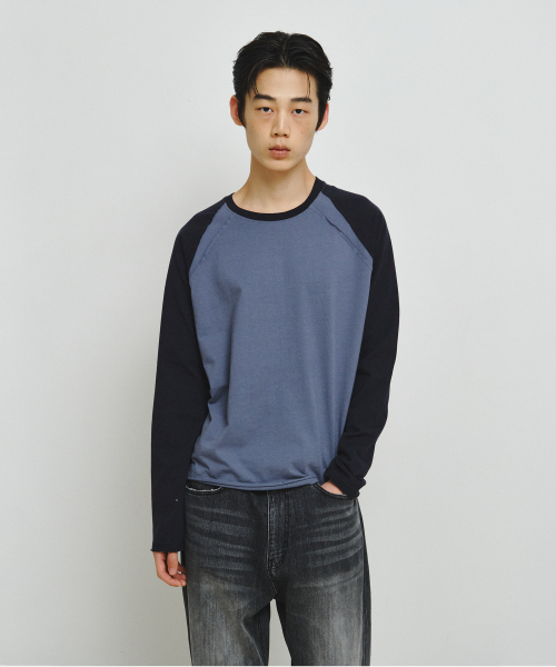 ENDOOR(エンドア)の「リバースラグラン長袖(ネイビー)(Tシャツ/カットソー・メンズ・ネイビー・LARGE/MEDIUM)」の6枚目の写真