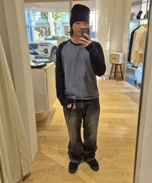 ENDOOR(エンドア)の「リバースラグラン長袖(ネイビー)(Tシャツ/カットソー・メンズ・ネイビー・LARGE/MEDIUM)」の14枚目の写真
