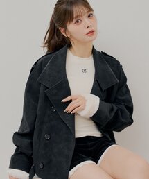 袖ファーギャザーロンT