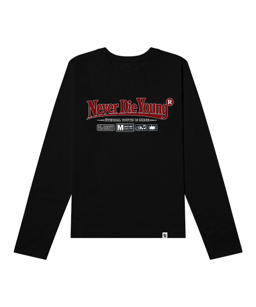 GRAVER ORDINARY(グレイバーオーディナリー)の「ODNR UNISEX Naver Die Young ロングスリーブ長袖Tシャツ_3color(Tシャツ/カットソー・レディース・チャコール/ホワイト/ブラック・LARGE/MEDIUM)」の5枚目の写真