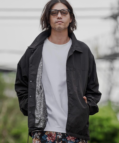 CAMBIO(カンビオ)の「mj12015- フットボール切り替えコーチジャケット(HLCM0274)(ナイロンジャケット・メンズ・ブラック/オレンジ/グリーン・S/M/L)」の5枚目の写真