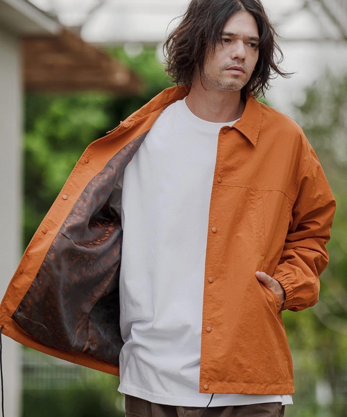 CAMBIO(カンビオ)の「mj12015- フットボール切り替えコーチジャケット(HLCM0274)(ナイロンジャケット・メンズ・ブラック/オレンジ/グリーン・S/M/L)」の14枚目の写真