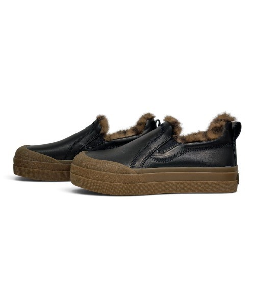 ASH(アッシュ)の「アッシュ【ANEMONE FUR】ファースリッポン レオパード柄 厚底スニーカー 3cmヒール(スニーカー・レディース・ブラック・38/37/36)」の8枚目の写真