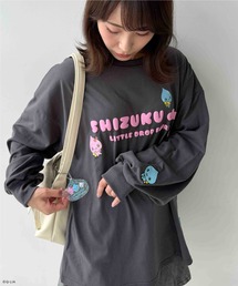 ☆アクリルキーホルダー付き しずくちゃん 袖刺繍ロンT 【しずくちゃん】