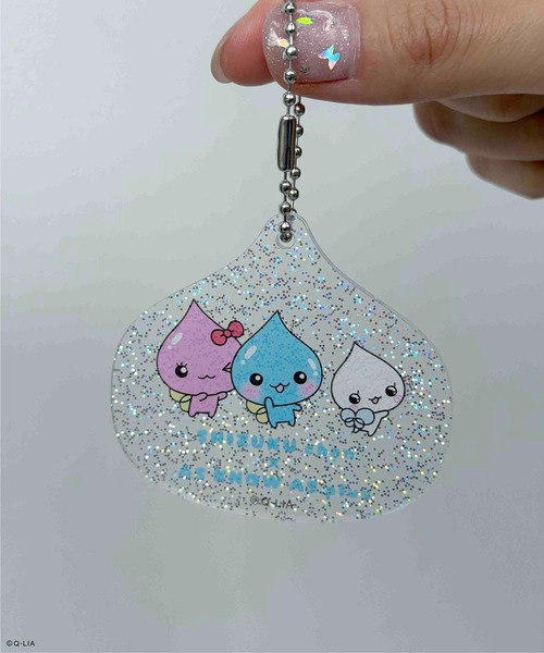 AS KNOW AS plus(アズノゥアズプラス)の「☆アクリルキーホルダー付き しずくちゃん 袖刺繍ロンT 【しずくちゃん】(Tシャツ/カットソー・レディース・スミクロ/オフホワイト/サックスブルー・FREE)」の10枚目の写真