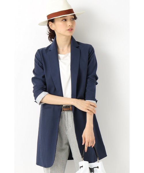 Spick & Span（スピックアンドスパン）の「キュプラストレッチ ロングジャケット◆（テーラードジャケット・レディース・ベージュ/ネイビー/ライトグレー・38/36）」の3枚目の写真