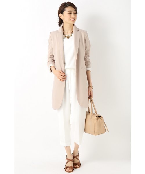 Spick & Span（スピックアンドスパン）の「キュプラストレッチ ロングジャケット◆（テーラードジャケット・レディース・ベージュ/ネイビー/ライトグレー・38/36）」の13枚目の写真