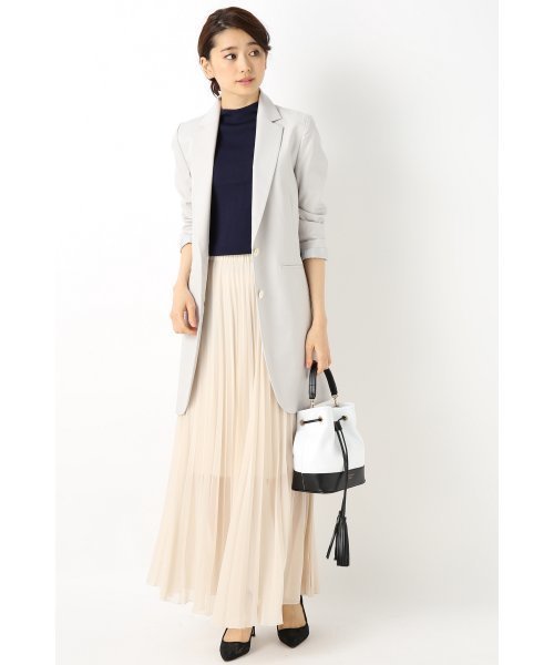 Spick & Span（スピックアンドスパン）の「キュプラストレッチ ロングジャケット◆（テーラードジャケット・レディース・ベージュ/ネイビー/ライトグレー・38/36）」の14枚目の写真